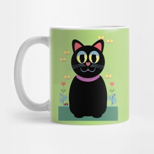 Cat, Butterflies, Lady Bug and a Snail Mug